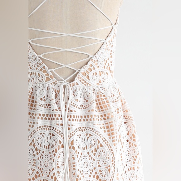 Chichwish Moonlit Night Cross Back Crochet Cami Dress - S - Picture 4 of 8